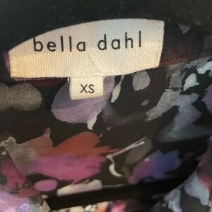 Bella Dahl Purple and Black Floral Blouse XS